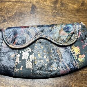 Floral Black and Multicolor Women's Clutch